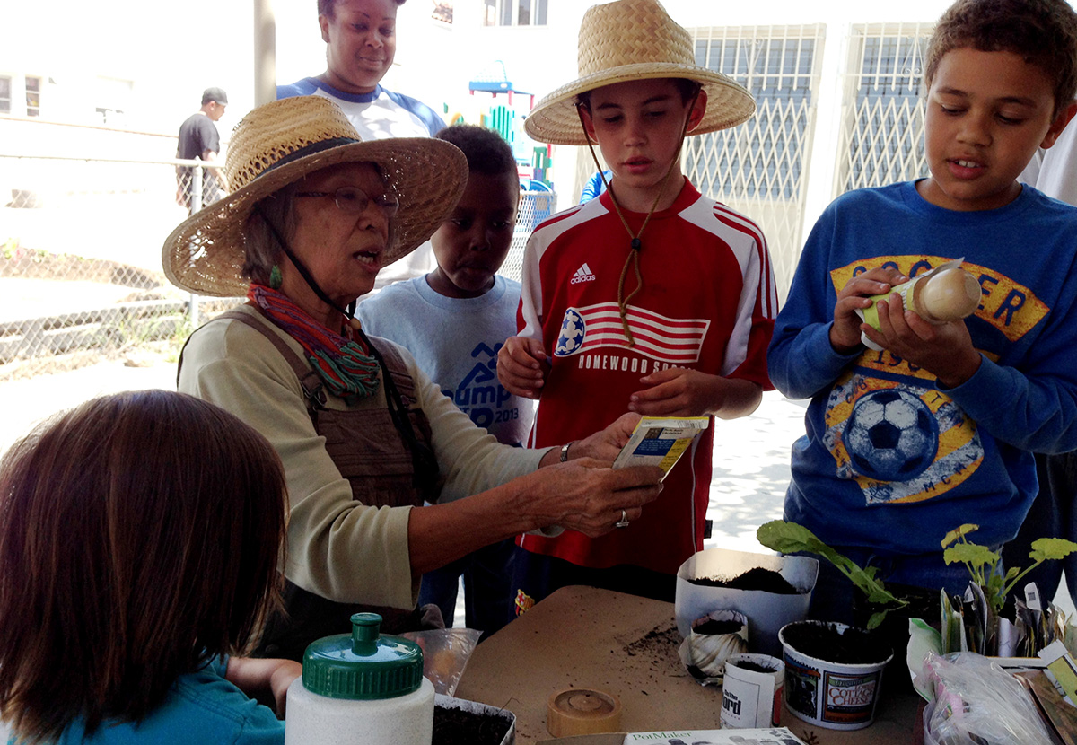 Florence Nishida mentoring the community