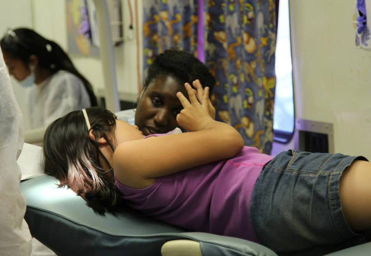 Mia Harrison seeing child patient